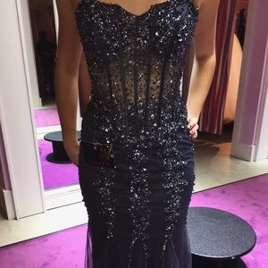 Charcoal Jovani Gown